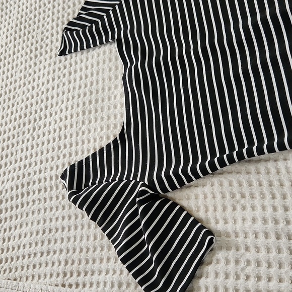 Bodycon striped dress size L Concert Date Night Party Y2K Blokecore - Picture 3 of 5